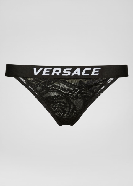 Versace Logo Lace Stringtrosa Dam - 029143WIO